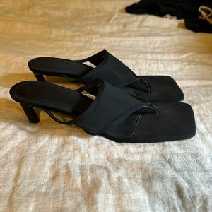 Cute square toe kitten heels